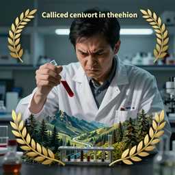 a laboratory technician gets Angry at blood samples