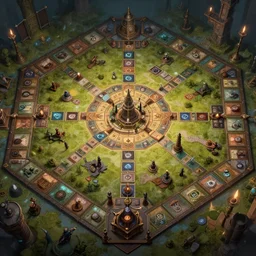 dungeon map board game, fantasy art, in the style of greg rutkowski, top view, illustration, epic, fantasy, intricate, hyper detailed, artstation, concept art, smooth, sharp focus, ray tracing