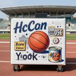 6:05, outside the stadium special delivery for Hoops McCann, mixed media, by Tadanori Yokoo