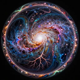 close up circular border with abstract designs deep colorful sphere, spiral galaxy, concept art, nature, deep rivers, planet, fractals, depth of field, roots, fluid simulation in houdini, subsurface scattering, vray octane render, cgsociety