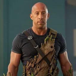 film still of Vin Diesel as Groot in Guardians of the Galaxy