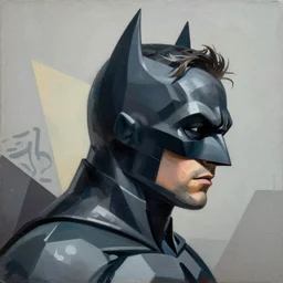 Robert Pattinson Batman profile picture by Sachin Teng, asymmetrical, Organic Painting, Matte Painting, geometric shapes, hard edges, graffiti, street art:2 by Sachin Teng:4