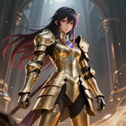 sakimi chan, opprobrious fantasy armor, dynamic lighting, tony sart