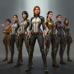 female realistic sci fi characters, Moebius, kim jung gi, Greg Rutkowski, Zabrocki, Karlkka, Jayison Devadas, Phuoc Quan, trending on Artstation, 8K, ultra wide angle, pincushion lens effect