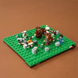 a plate of hairy legos