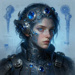 portrait of chrysoberyl hydra explorer physically accurate, moody dynamic lighting, very very intricate, very very elegant, highly detailed, digital painting, artstation, in the style of Rob Lefield and Dan Mumford , trending on artstation, digital art,surrealism ,macro,blueprint ,vaporwave ,