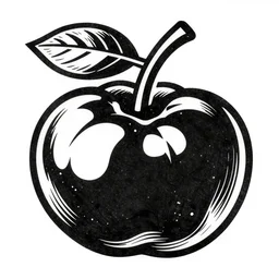 crataegus fruit against white background, woodcut, art deco, brutalist, art nouveau, black and white
