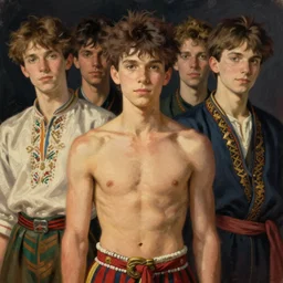 portrait of twink boy captivating latvian belarusian finnish norwegian swedish glamour models jodhpurs greg manchess painting by sargent and leyendecker, studio ghibli, close - up shot asymmetrical intricate elegant illustration hearthstone, by greg rutkowski by greg tocchini by craig mullins