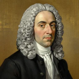 Portrait of JS Bach in style of Klimt