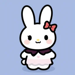 a magicina bunny, cartoon, hand drawn, vectorized, stylized, original character
