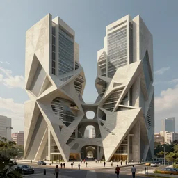 very complex sophisticated architecture, full of geometry, parametric, generative, engineering, concrete, towers, algorithmic design, flow, people, street view, octane render, vray, artstation, unreal engine, by oscar niemeyer and renzo piano architect.