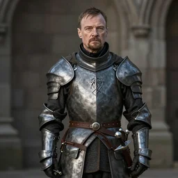 walter white dresses like a knight from game of thrones, holding a sword, cinematic, highly - detailed, 8 k, hbo, game of thrones, realistic