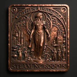steam necropolis, memento mori, gothic, neo - gothic, art nouveau, hyperdetailed copper patina medieval icon, stefan morrell, philippe druillet, ralph mcquarrie, concept art, steampunk, unreal engine, detailed intricate environment, octane render, moody atmospheric, volumetric lighting