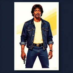 bill cosby as rambo, 1 9 7 0 s movie poster, vibrant art, minimalist, trending on artstation