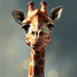 3 d cell shaded portrait painting of cute giraffe statue, 3 d cell shaded cubism, in the style of picasso 3 d cell shaded, elegant, highly detailed, artstation, art by picasso 3 d cell shaded unreal engine