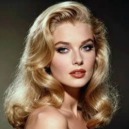 stunning award - winning portrait by peter lindbergh of a beautiful young feminine blonde woman. vintage hollywood glamour. long shiny wavy hair. dramatic high fashion makeup. vogue. fashion photography. canon 5 0 mm.