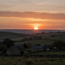 beautiful sunset in middle-earth