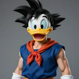 detailed portrait photo of scrooge mcduck as a real man, dragon ball, cosplay, realistic, studio lighting, professional photography, nikon 5 0 mm f / 1. 8 g, canon