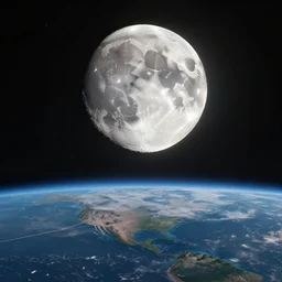 moon falling on the earth, concept art, artstation, cinematic shot, by jama jurabaev