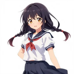 anime girl character for visual novel with transparent background