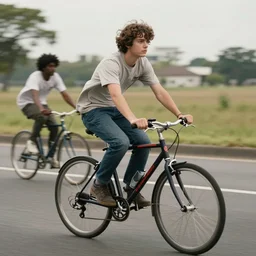 eleven from stranger things riding a bike