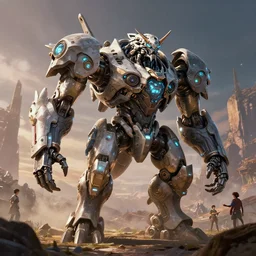 ravager machine mecha animal beast robot of horizon forbidden west horizon zero dawn bioluminiscence, behance hd by jesper ejsing, by rhads, makoto shinkai and lois van baarle, ilya kuvshinov, rossdraws global illumination