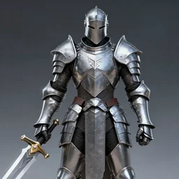 a cyberpunk paladin in very heavy silver armor wearing a crusaders helmet he is holding a large long sword in a cyberpunk setting, comic book art, cyberpunk, art by stan lee, pen drawing, inked, colorful, bright high tech lights, dark, moody, dramatic, deep shadows, marvel comics, dc comics