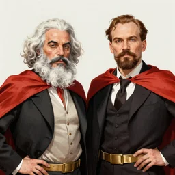Marx and Lenin as proletariat superheros by Ant Lucia