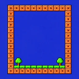 2d pixel art retro platformer tileset, 16x16