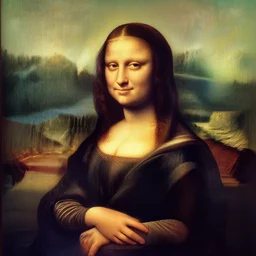 Mona Lisa with luscious facial hair