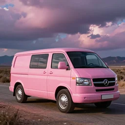 pink psychedelic van