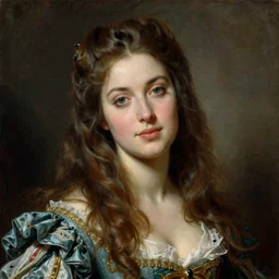 woman, long hair, ultra detailed, beautiful eyes, by greg hildebrandt fancy rococo baroque oil painting high quality clothed in fancy garb in pin up style