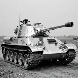 secret world war 2 photo of a highly futuristic shiny tank, secret weapon, black and white, war photography, large format —w 1280 —h 720