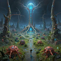 immortal neuron, alien utopia, holy place, protoss!!!!, starcraft, intricate, scifi, unique landscape, highly detailed, art by roberto digiglio and furio tedeschi and filippo ubertino