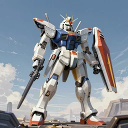 gundam in the end of the world, futurepunk, trending on artstation