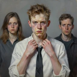 a beautiful 8 k photorealistic masterpiece oil painting, sick society, hyperrealism, 1 6 k, trending on artstation
