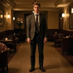 style joshua middleton, ellen jewett : : dimly lit hotel lobby : : detailed, cinematic lighting
