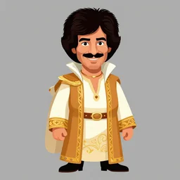 an ultra detailed vector image of bob ross dressed as the prince of persia, concept art by alphonse mucha and greg rutkowski, bright red desert sands, bright yellow and red sun, octane render, praise the sun