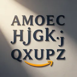 an amazon branded graphic of the alphabet with added proprietary letters