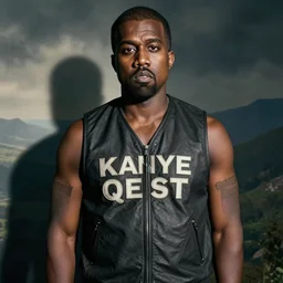 Kanye West doing his Kanye Best on his Kanye Quest to become Kanye Blessed in his Kanye Vest