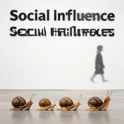 award - winning, human snails follow a human worm,'social influence'by critical theory artist