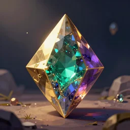 amethyst geo gemstone prism multicolor gold liquid emeraud pearl quartz saphir grenat fluorite stylized digital illustration video game icon