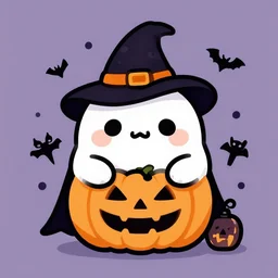 a cute sum halledeen in france halloween in trance exposed, digital art, iconic icon, 2 d vector logo, cartoon