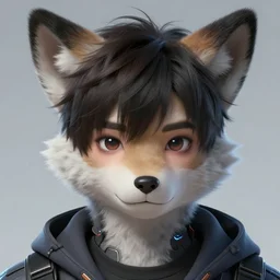 character concept art of a cute young male anthropomorphic cyberpunk furry | | cute - fine - face, pretty face, key visual, realistic shaded perfect face, fine details by stanley artgerm lau, wlop, rossdraws, james jean, andrei riabovitchev, marc simonetti, and sakimichan, trending on artstation