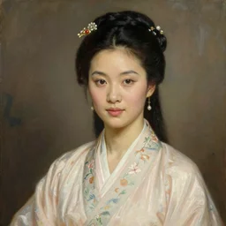 detailed portrait of gemma chan wearing hanfu, natural light, painting by gaston bussiere, craig mullins, j. c. leyendecker