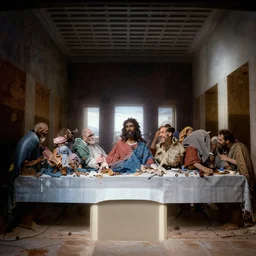 black jesus in the last supper