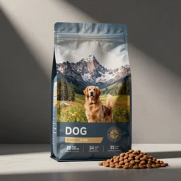 Package of a Dog food.