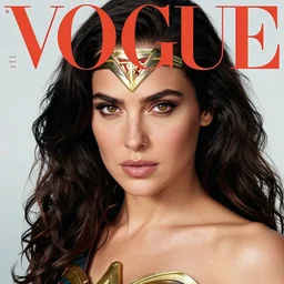 bar refaeli as wonderwoman, detailed face, highly detailed, vogue cover photo