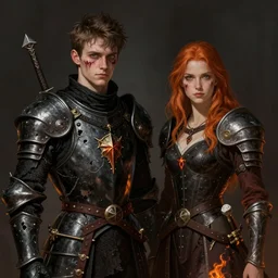 scarred!! young roguen!! wearing a black tattered!! gambeson, fire emblem, art by artgerm and greg rutkowski and magali villeneuve, portrait, d & d, fantasy, highly detailed, digital painting, trending on artstation, concept art, sharp focus, illustration