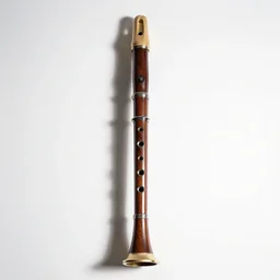 handcrafted recorder, professional product shot, isolated on a pure white background, centered, entire object in frame, sharp focus, soft studio lighting